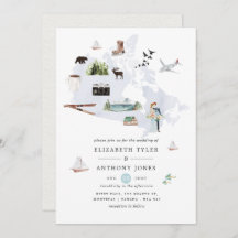 Watercolor Canada Destination Wedding