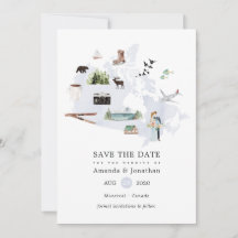 Watercolor Canada Destination Wedding