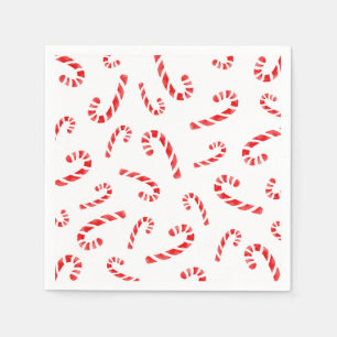 Watercolor Candy cane Mönster Pappersservett