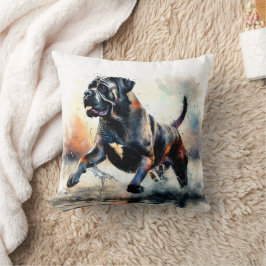 Watercolor Cane Corso dog Kudde