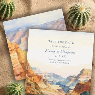 Watercolor Canyon Desert nationalpark Bröllop Spara Datumet