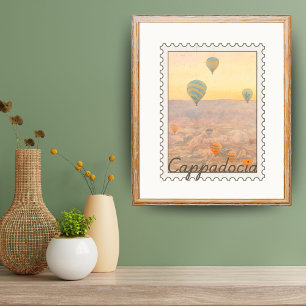 Watercolor Cappadocia Post Frimärke Poster