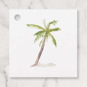 Watercolor Caribbean Destinations Wedding Gåvor Etiketter