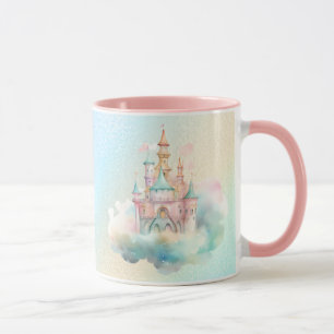 Watercolor Castle Rainbow Mugg