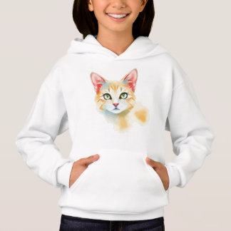 Watercolor Cat Girls Hoodie T Shirt