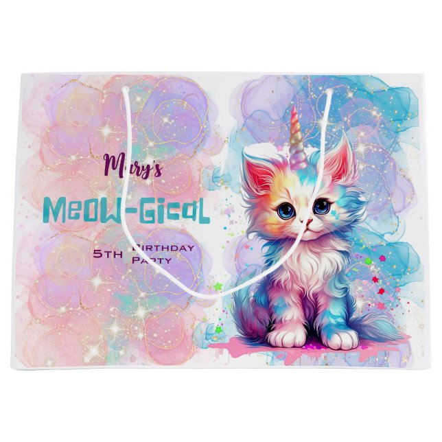 Watercolor Caticorn Meow-Gical Birthday (Framsidan)