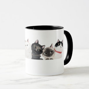 Watercolor Cats Kittens Mugg