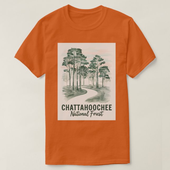Watercolor Chattahoochee National Forest TShirt T Shirt (Design framsida)