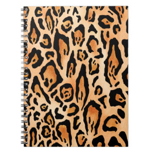 Watercolor cheetah print mönster anteckningsbok