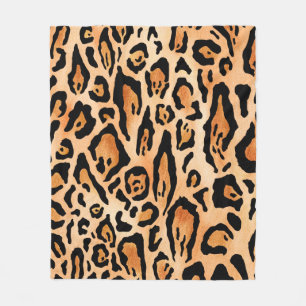 Watercolor cheetah print mönster fleecefilt