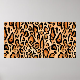 Watercolor cheetah print mönster poster