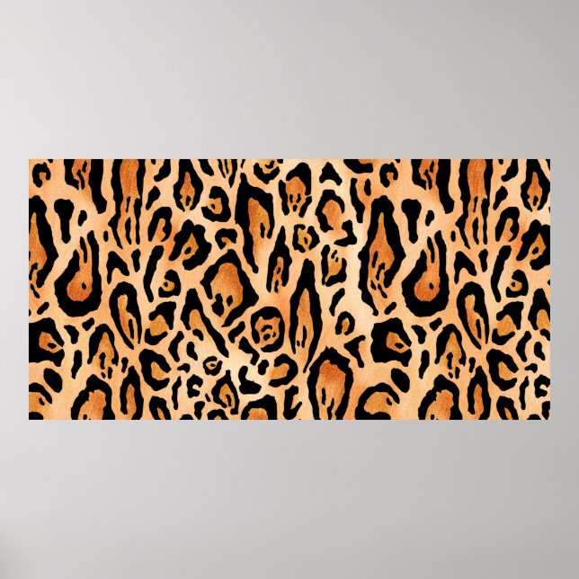 Watercolor cheetah print mönster poster (Framsidan)