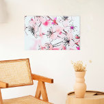 Watercolor Cherry Blommar Vår Illustration Canvastryck<br><div class="desc">Fin blommigt,  utdragen kanvastryck med blommar för vattenfärgshärdbär.</div>