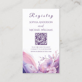 Watercolor Cherry Blommars-Registry-Honeymoon Visitkort