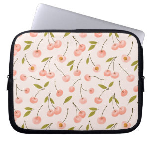 Watercolor Cherry Mönster Laptop Fodral