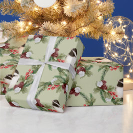 Watercolor Chickadee Bird-jul-andetag Presentpapper