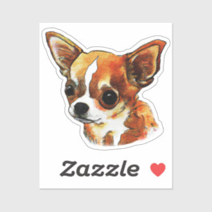 Watercolor Chihuahua Klistermärken
