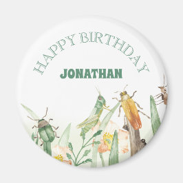 Watercolor Child's Bug Insect Birthday Magnet