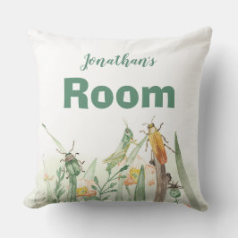 Watercolor Child's Bug Insect Kudde