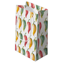 Watercolor Chili Pepper Small Gift Bag