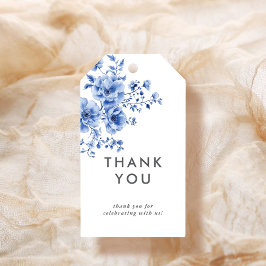 Watercolor Chinoiserie Floral Thank you Presentetikett