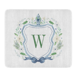 Watercolor Chinoiserie Ginger Burk Monogram Vapens