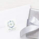 Watercolor Chinoiserie Ginger Burk Monogram Vapens Fyrkantigt Klistermärke<br><div class="desc">PreppyPrint.com - Fira jul i stil! Lägg till personligens beröring. Överför den här designen även till de produkter du vill ha! Besök min designerbutik,  PreppyPrint.com,  för att få information om hur du samordnar saker.</div>