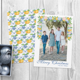 Watercolor Chinoiserie Mandarins Garland Photo Julkort