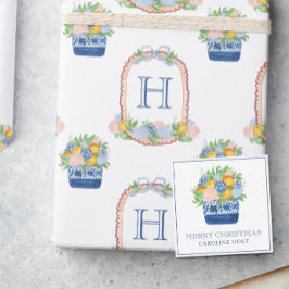 Watercolor Chinoiserie Mandarins julgåva Anteckningskort