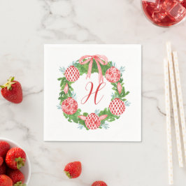 Watercolor Chinoiserie Wandejul Monogram Pappersservett