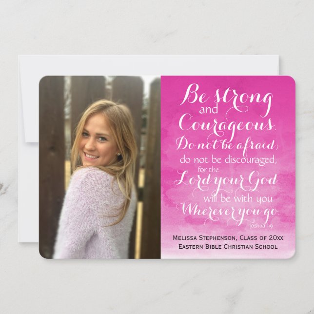 Watercolor Christian Bible Anpassningsbar Photo St Meddelande (Framsida)