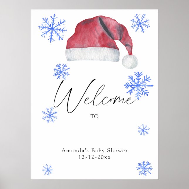 Watercolor christmas Tomhat Poster (Framsidan)