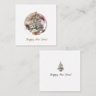 Watercolor Christmas Tree Anteckningskort