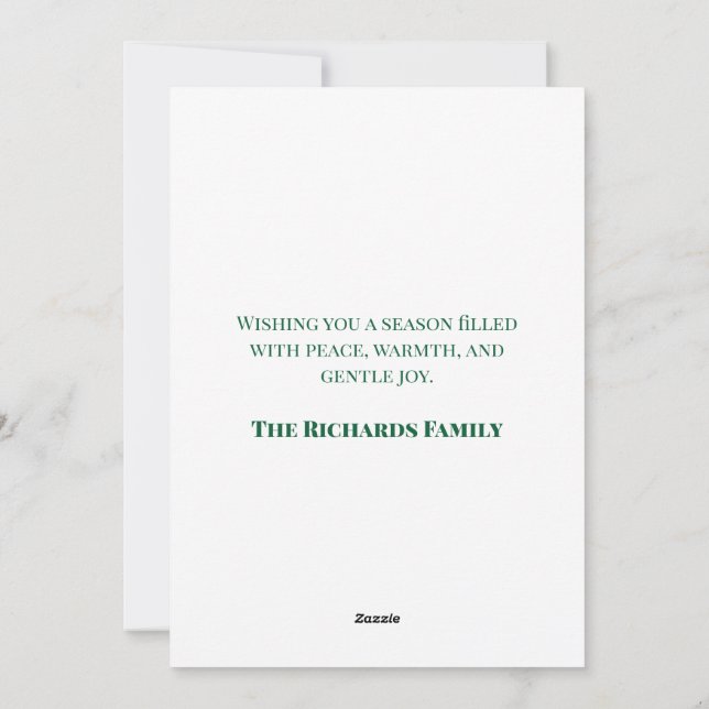 Watercolor Christmas Tree Holiday Card Julkort (Baksida)