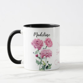Watercolor Chrysanthemums November Flower Mugg