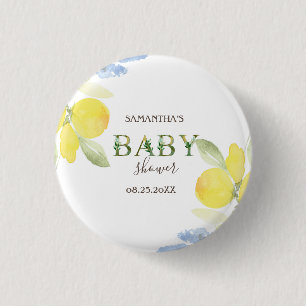 Watercolor Citroner Baby Shower Knapp