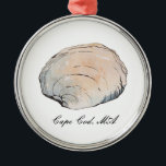 Watercolor Clam Seashell Beach Ornament<br><div class="desc">Denna blygsamma snäcka för clam skapades med vattenfärg och bläck. Den mjuka flottan blues och blekens gulter av musslan ge formar en tredimensionell kvalitet. Bläck konturerar bra med den ljusa snäckan och färgen i bakgrunden. Konstruktionens muterade toner framkallar de fredliga och stillsamma känslor man får när man tillbringar en avslappnande...</div>
