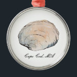 Watercolor Clam Seashell Beach Ornament<br><div class="desc">Denna blygsamma snäcka för clam skapades med vattenfärg och bläck. Den mjuka flottan blues och blekens gulter av musslan ge formar en tredimensionell kvalitet. Bläck konturerar bra med den ljusa snäckan och färgen i bakgrunden. Konstruktionens muterade toner framkallar de fredliga och stillsamma känslor man får när man tillbringar en avslappnande...</div>