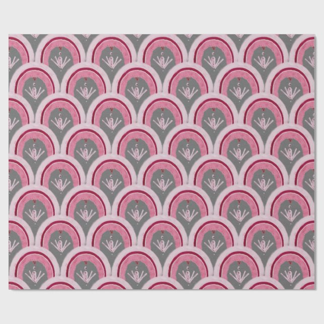 Watercolor Classic Pink Hand-drawn Presentpapper (Platt)