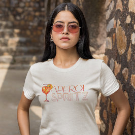 Watercolor Cocktail Aperol Spritz T Shirt