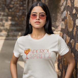 Watercolor Cocktail Aperol Spritz T Shirt