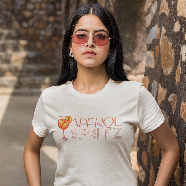 Watercolor Cocktail Aperol Spritz T Shirt (Skapare uppladdad)