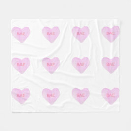 Watercolor Convo Heartz Bae Medium Fleece Blanket