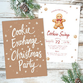 Watercolor Cookie Exchange jul Party Inbjudan