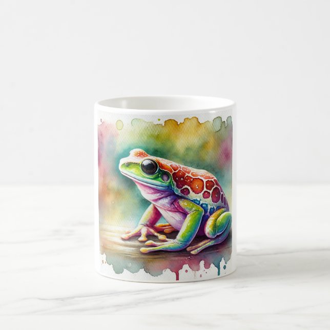 Watercolor Coqu Frog 140724AREF115 - Watercolor Kaffemugg (Center)
