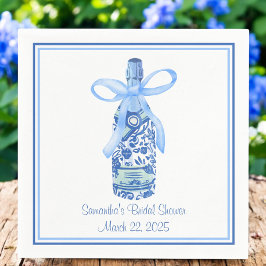 Watercolor Coquette Champagne Flaska Möhippa Pappersservett