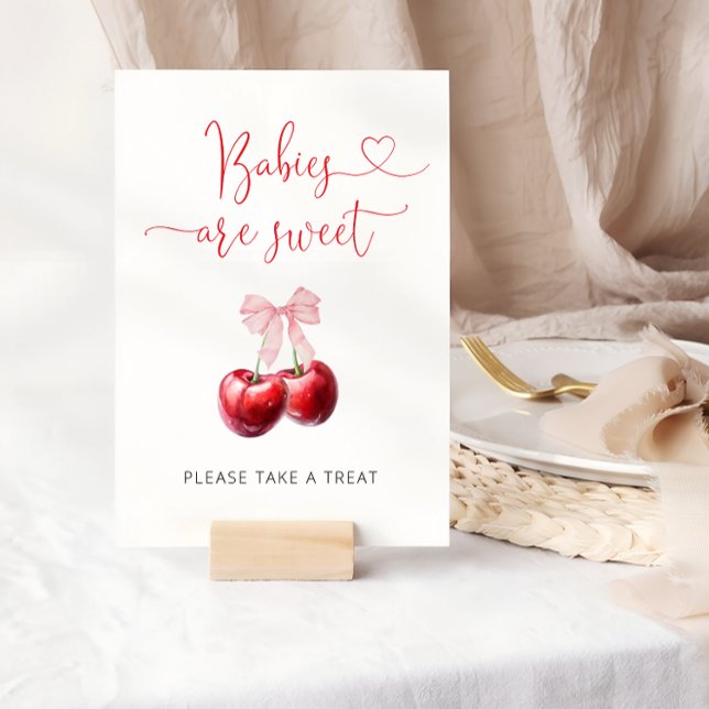 Watercolor Coquette Cherry Spädbarn är Sweet Poster (Skapare uppladdad)