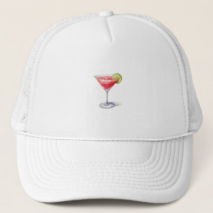 Watercolor Cosmopolitan Cocktail Drink Keps