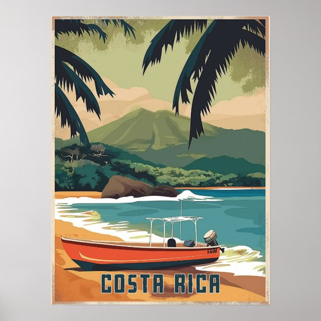 Watercolor Costa Rica Poster (Framsidan)