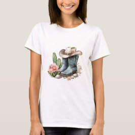 Watercolor Cowgirl T Shirt